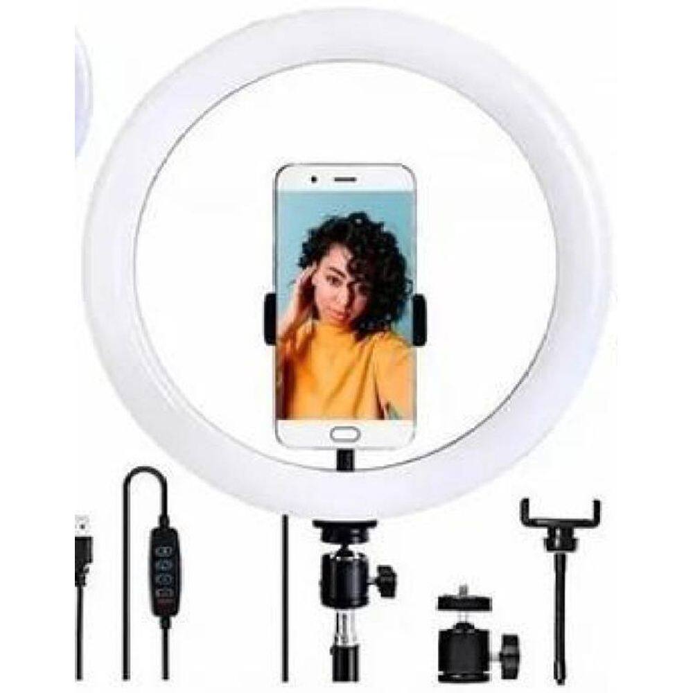 Ring Light Led Iluminador 26Cm Completo 2,1M Tripé 210Cm