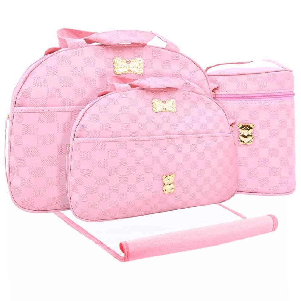 Kit Bolsas Maternidade Mave Baby Prime Gold Rosa