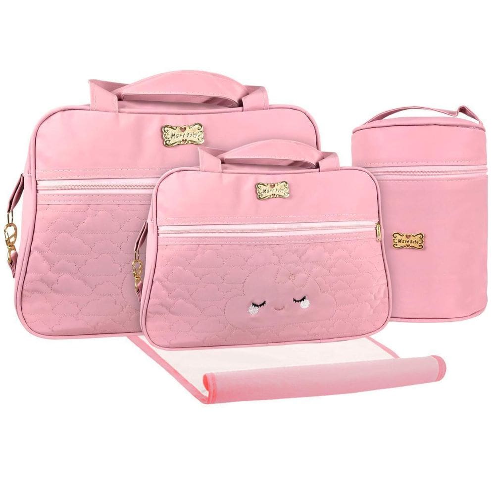 Kit Bolsas Maternidade Mave Baby Luna Soft Rosa