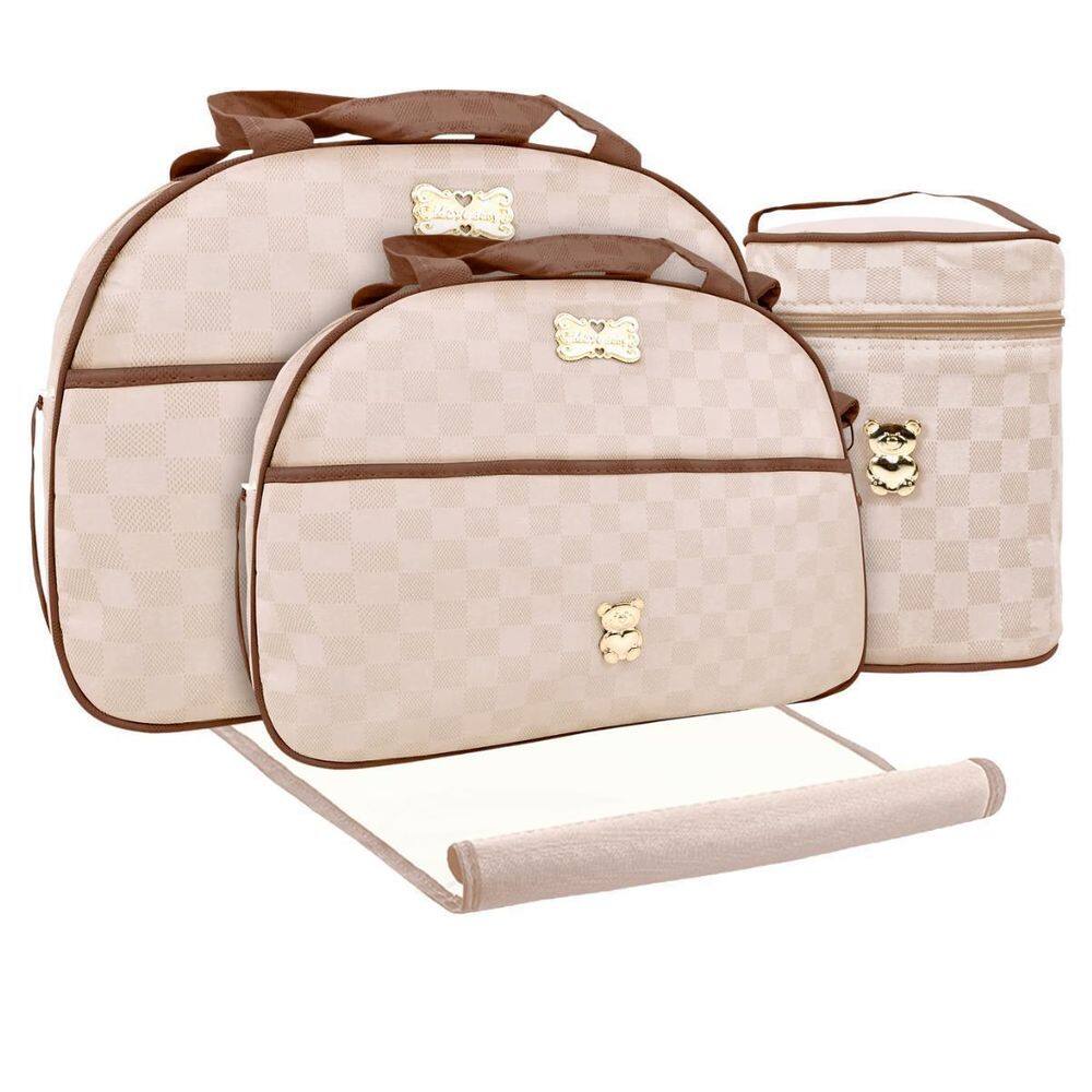 Kit Bolsas Maternidade Mave Baby Prime Gold Bege