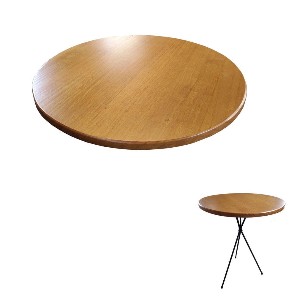 Tampo Redondo Madeira 60Cm Bistrô Pinus Decoração