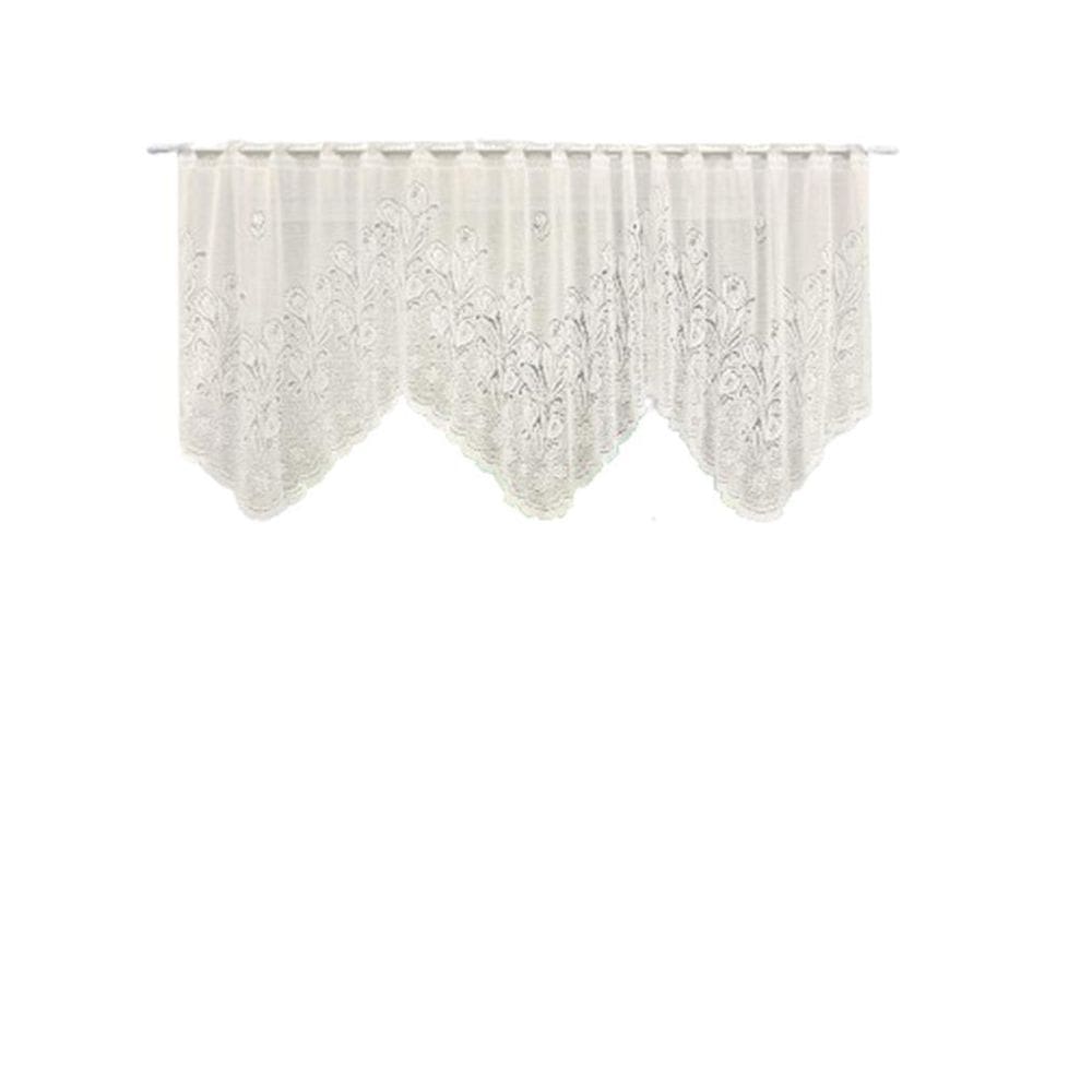 Cortina Bando Renda Cascata Cozinha Tulipa 2,65X1,00