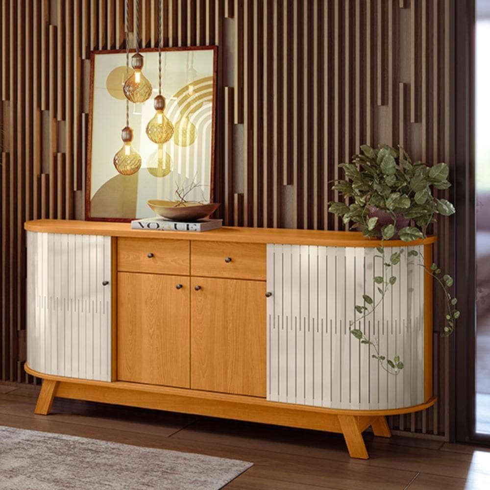Buffet Mônaco Com Portas Cinamomo-off-white