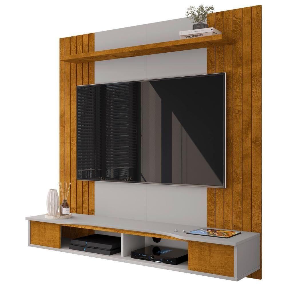 Painel 55 Pol E Bancada Suspensa 136cm Foz Naturalle/off B02 - Mpozenato