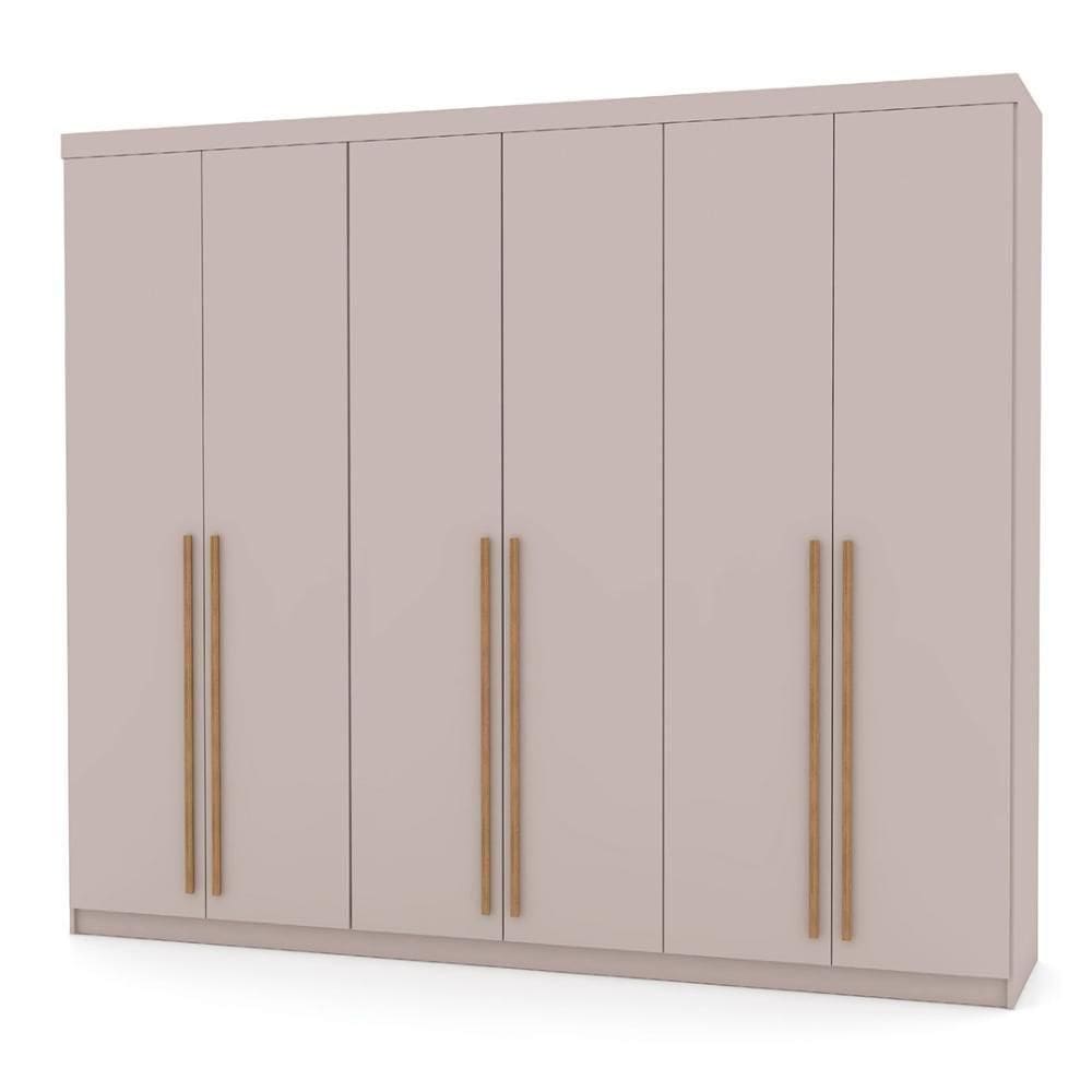 Guarda Roupa Casal 276cm 6 Gavetas Dubai Majestic Fendi - Vila Rica
