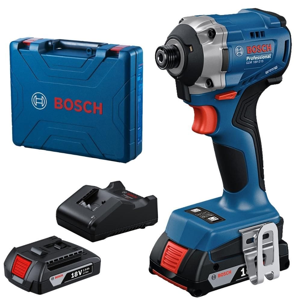 Chave de Impacto 215Nm Bateria 18V com 2 Baterias e Maleta GDR 18V-215 BOSCH