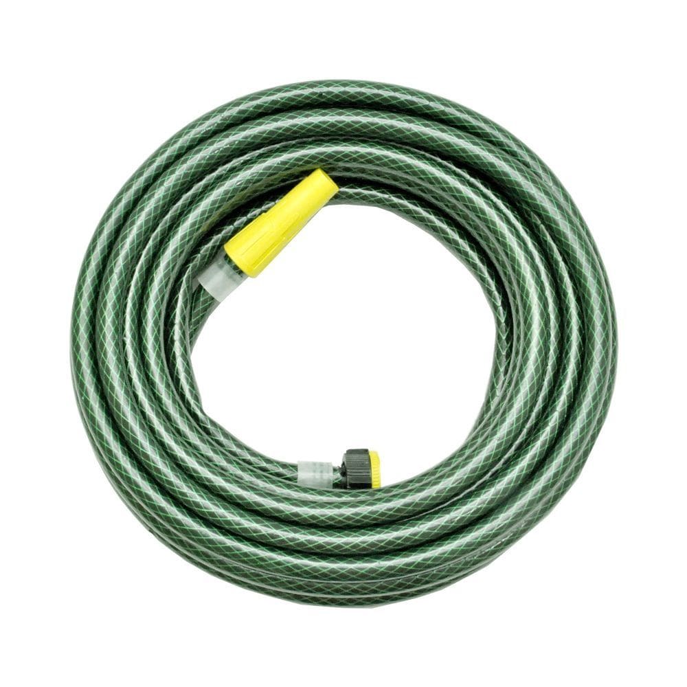 Mangueira Pvc Trançada Verde Para Jardim Com Esguicho 15m