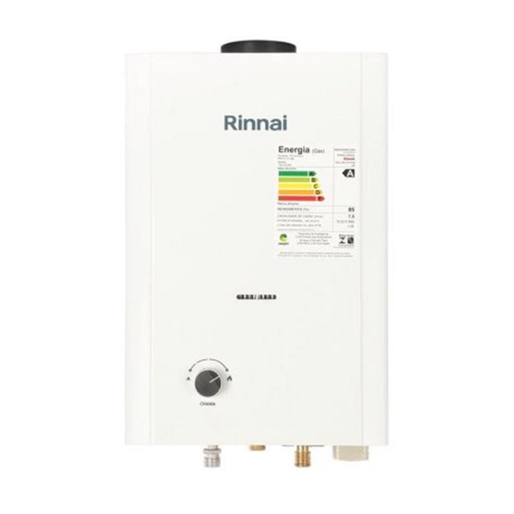 Aquecedor a Gás GLP Mecânico Rinnai, MO7BP, 7 Litros, Exaustão Natural