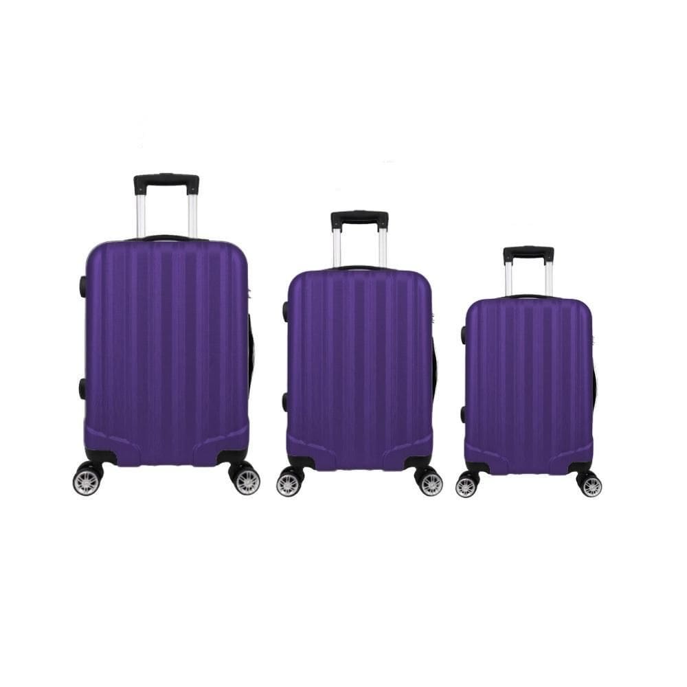Kit Mala de Viagem abs 3 peças Adventure Fortt Roxa - KMV01-RX