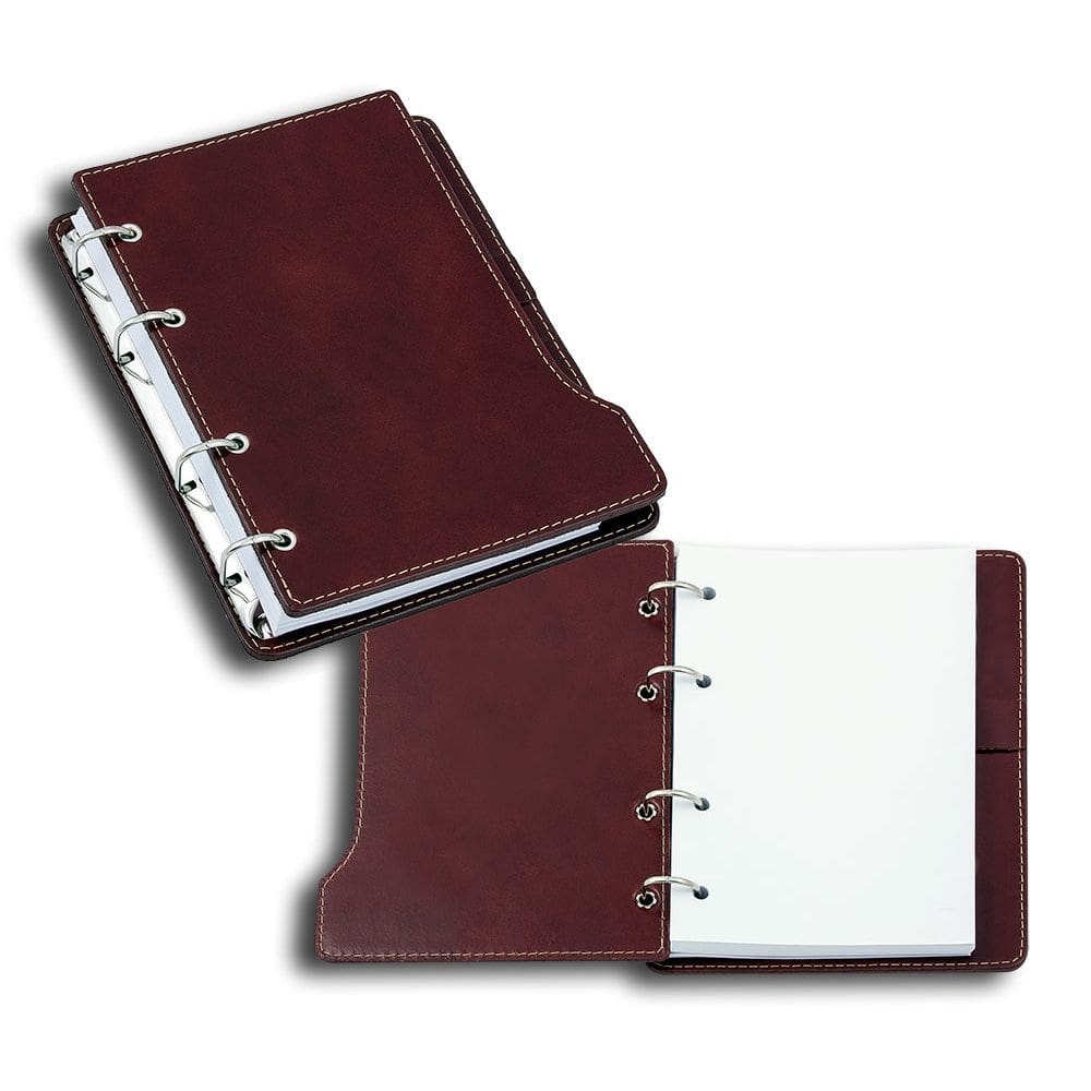 Porta Bloco em Couro Vinho