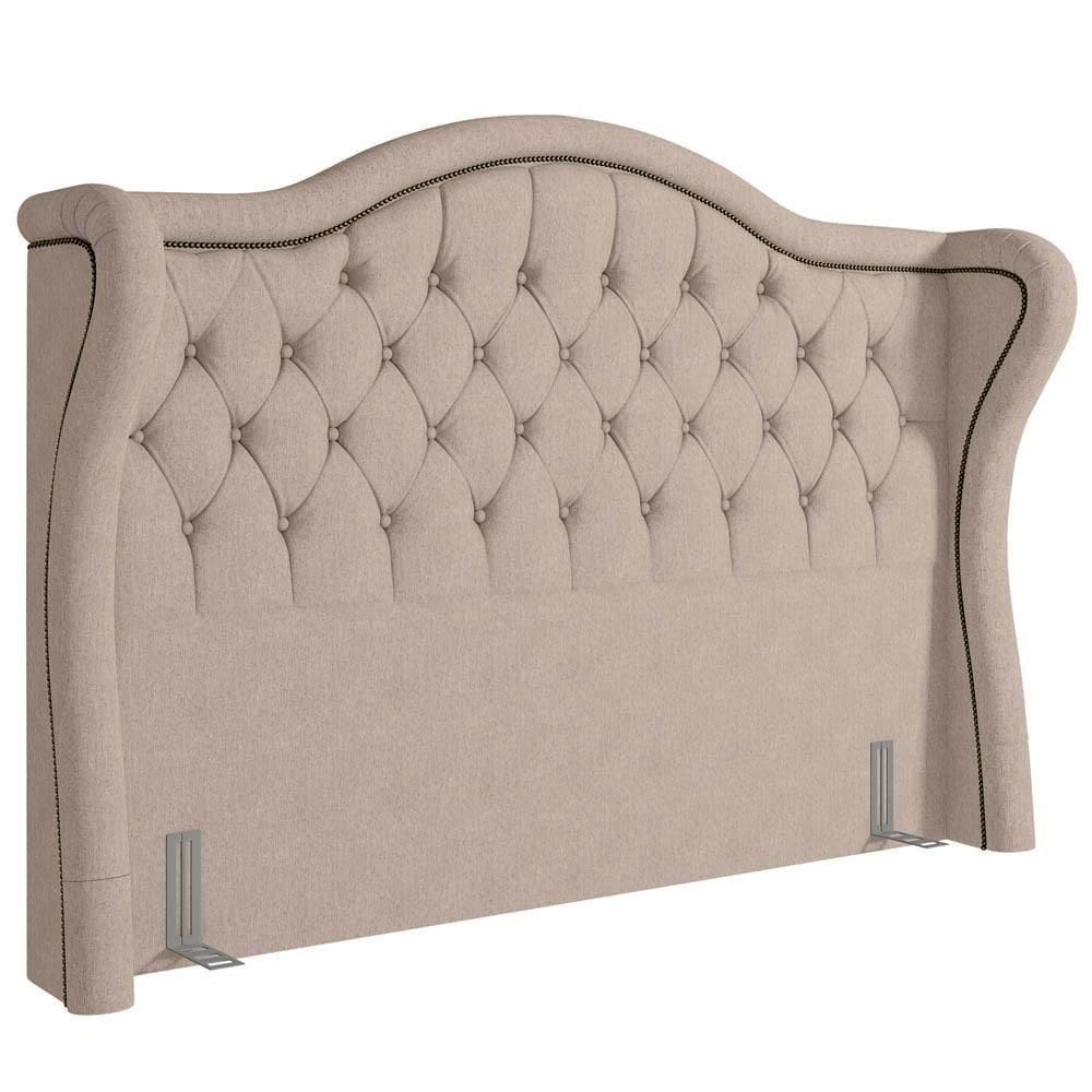 Cabeceira Cama Box Casal 140cm Antibes P02 Linho Areia - Mpozenato