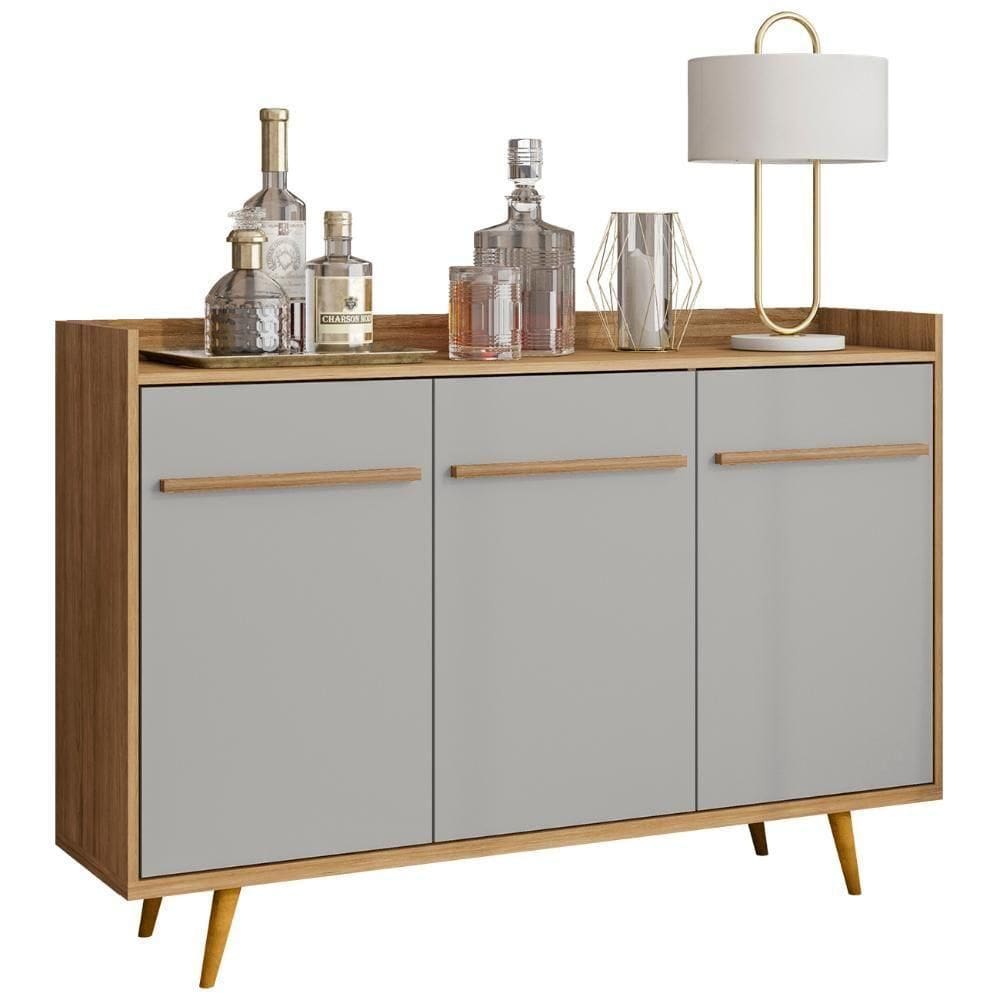 Buffet Aparador Sala De Estar 135cm Nick Cinamomo-off B02 - Mpozenato