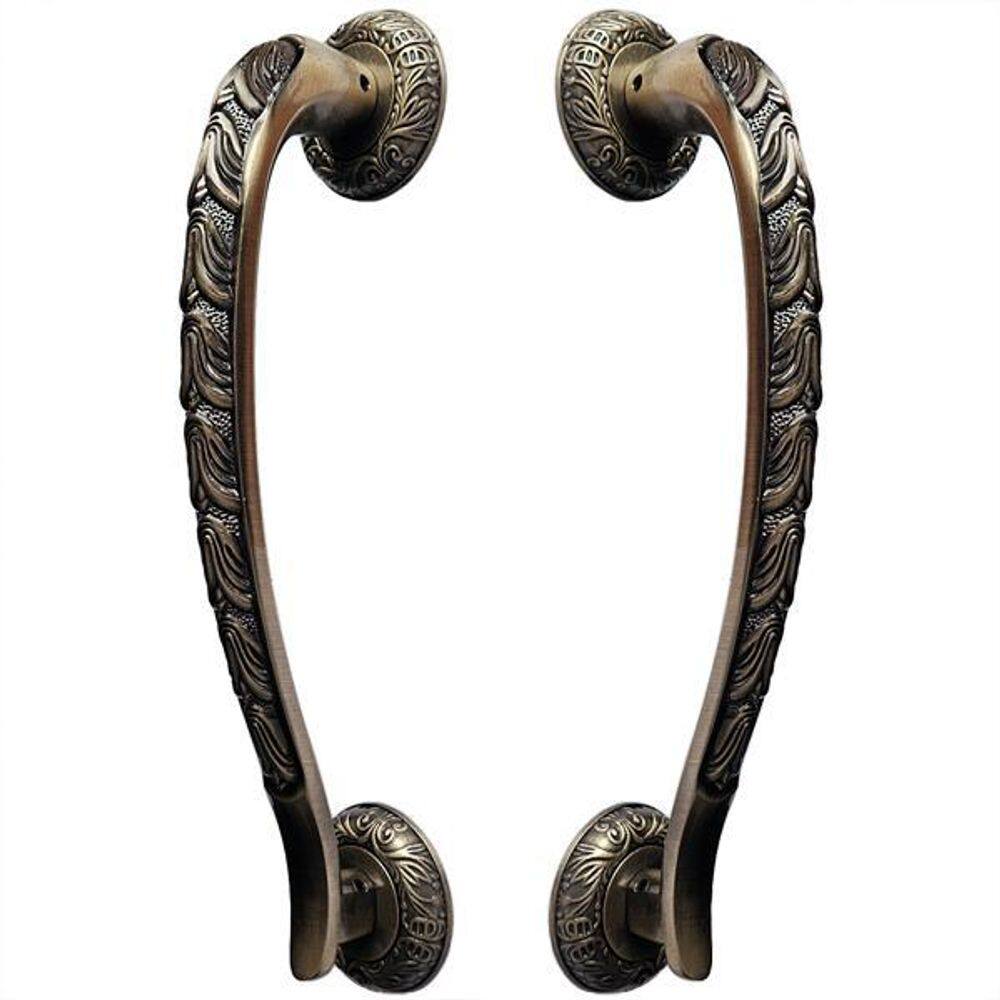 Puxador Duplo Stylus Bronze Antigo 300Mm Porta Pivotante