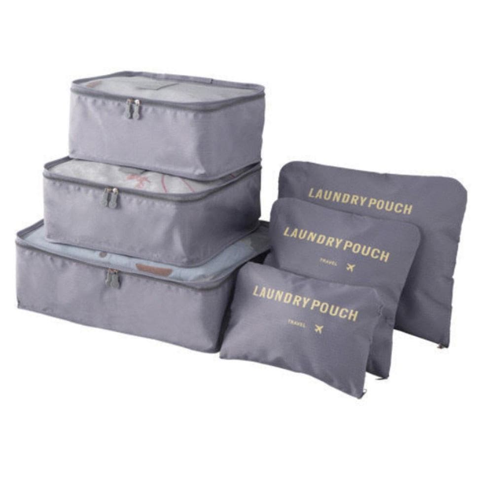 Jogo De Necessaire Com 6 Peças Seanite Travel - Cinza