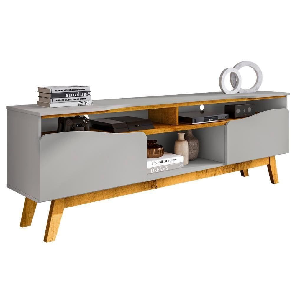 Rack Bancada Para 75 Pol 180cm Rita Off/naturalle B02 - Mpozenato