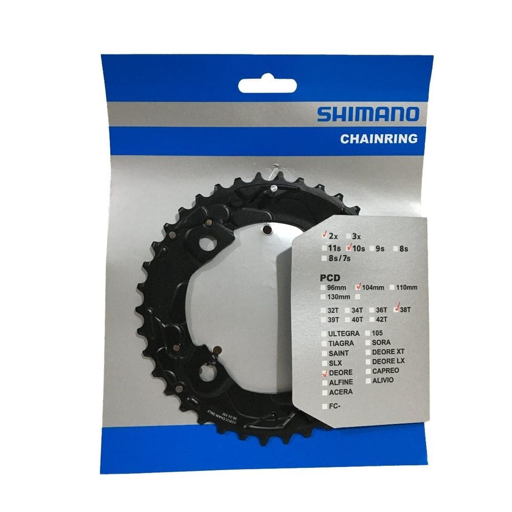 Engrenagem Coroa Shimano Deore Fc M615 38d 2x10 Bcd 104mm