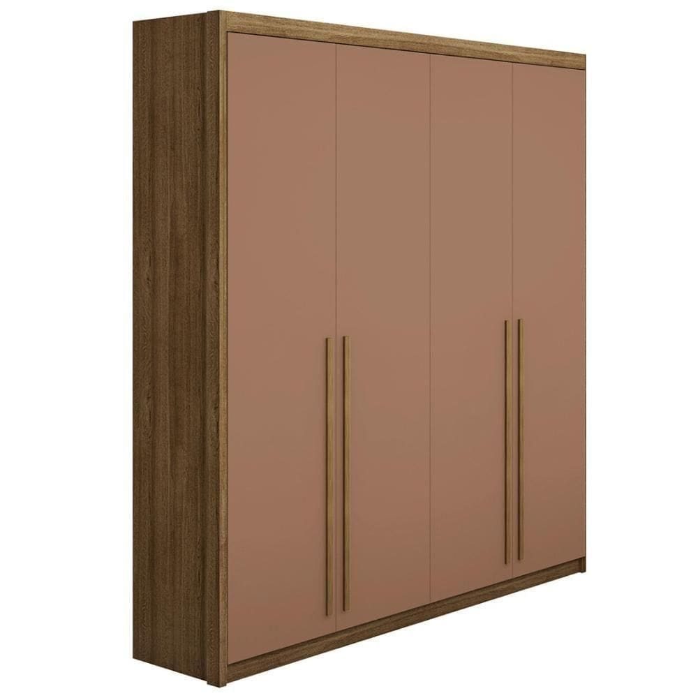 Guarda Roupa Solteiro 4 Portas 183cm Dubai Nature/camarim - Vila Rica