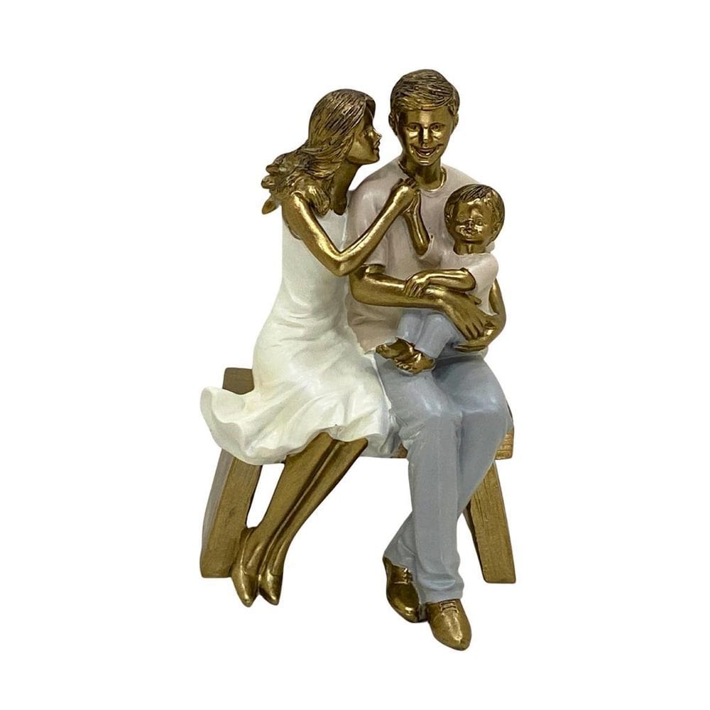 Figura Decorativa Estatueta Família 19 X 11 X 11 Cm 257-853