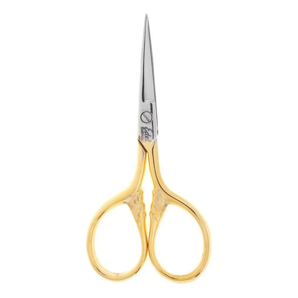 Tesoura De Sobrancelha - Bordar - Edel Solingen Reta Dourada 9cm L Leve - Solingen