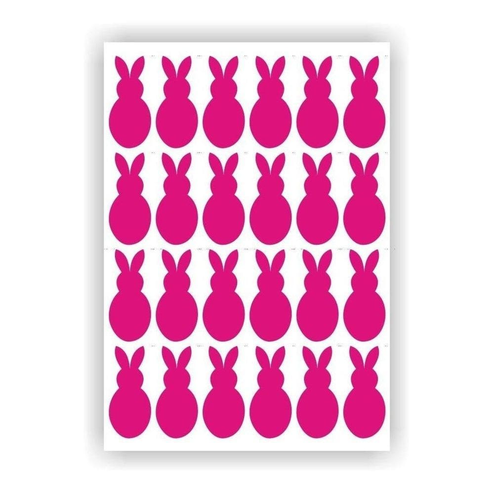 Kit 24 Adesivos Coelho Coelhinhos Pascoa Rosa