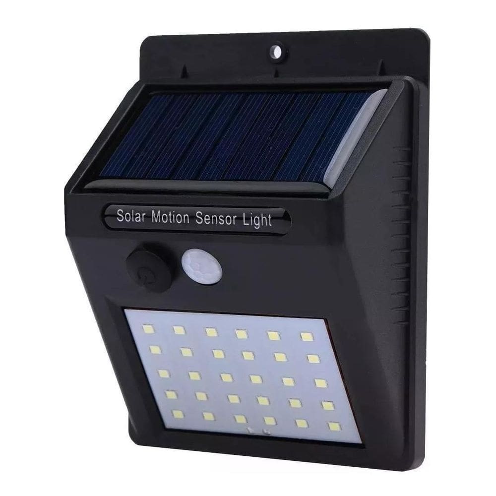 Luminária Solar De Parede Com Sensor Movimento 30 Led