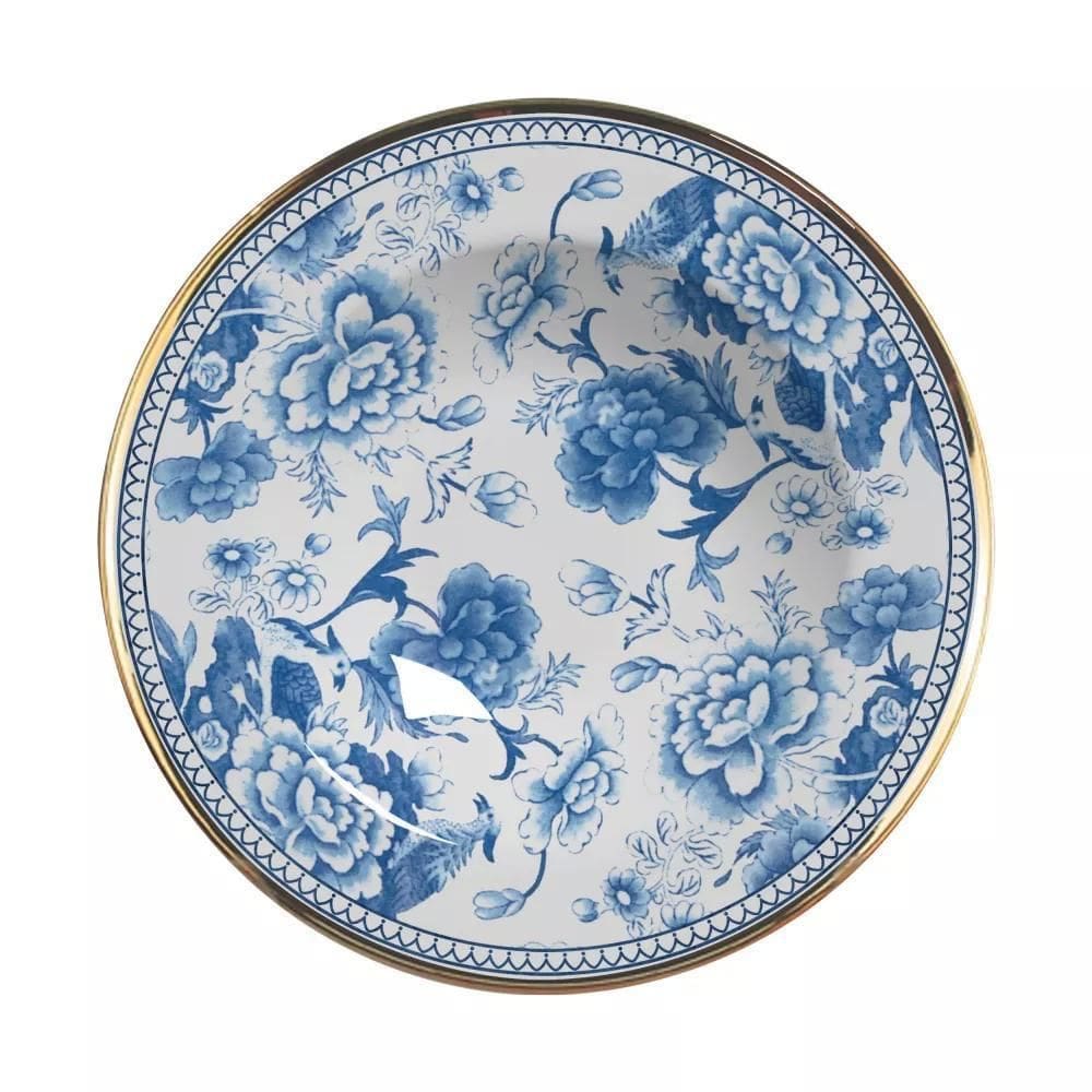 Pratos Fundo Chinese Blue Alleanza 25cm - Elegância Oriental