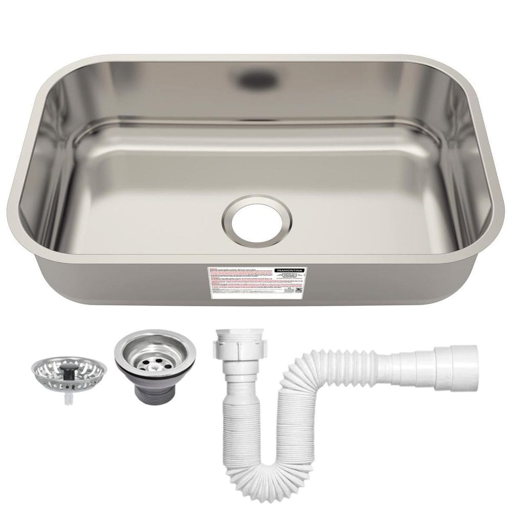 Cuba De Embutir Basic Inox Válvula E Sifão 47Bl - Tramontina
