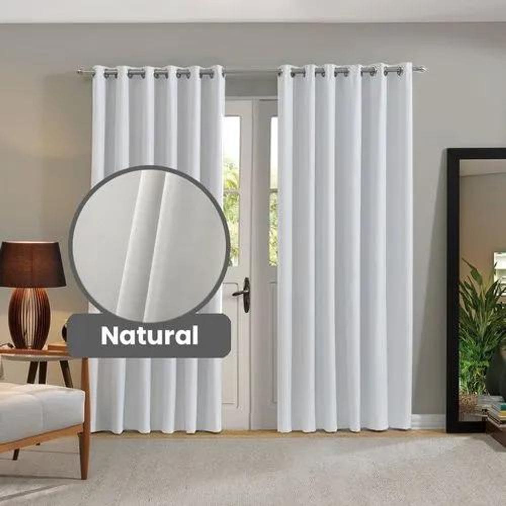 Cortina Blackout 100% Confort 4,2 X 2,5 Bella Janela Natural