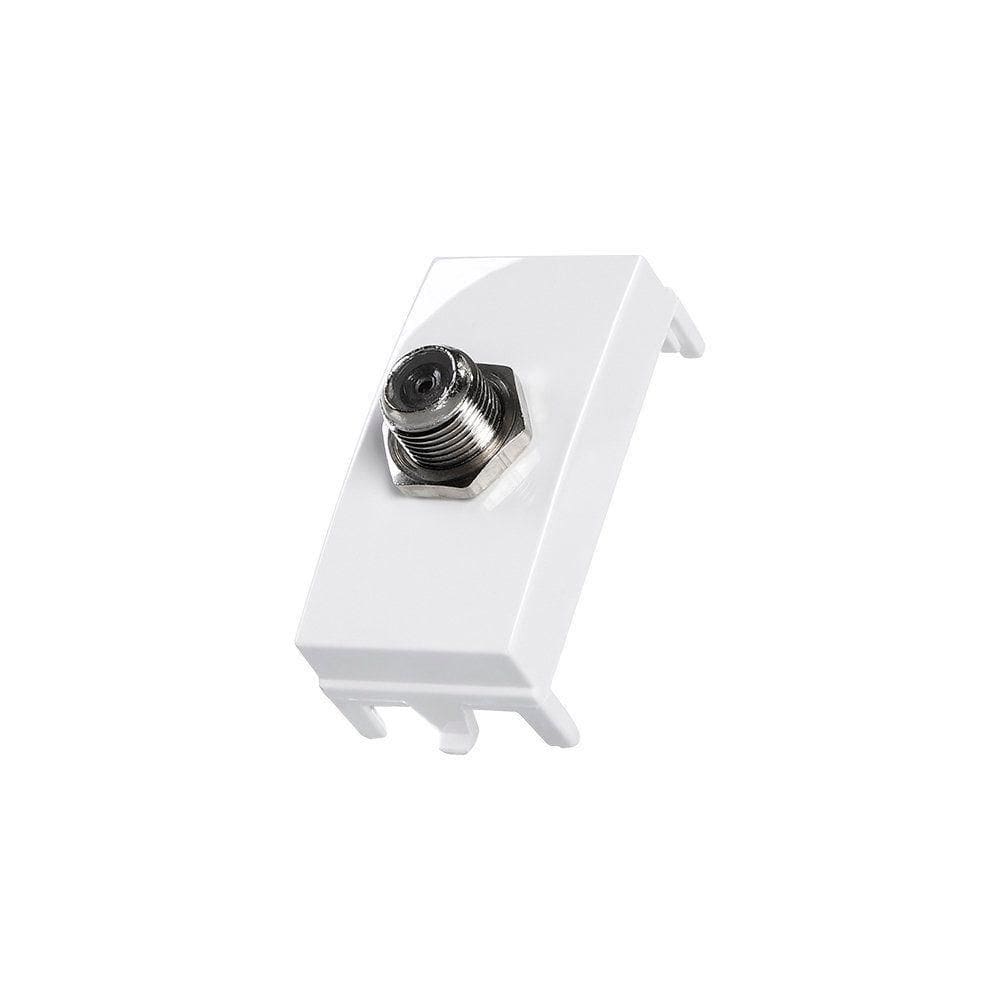 Módulo Tomada Antena De Tv Margirius Sleek Para Cabo Coaxial Branco