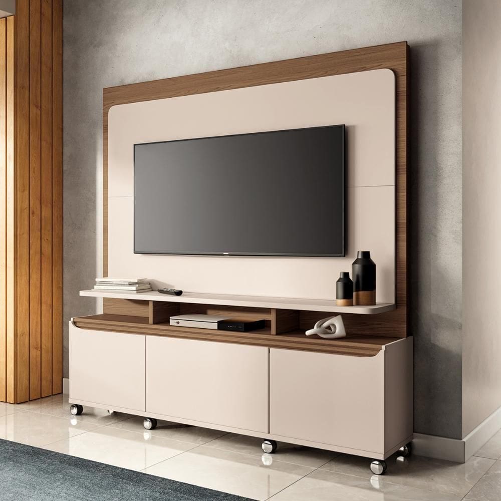 Home Painel Theater Quantum Sala 70” Off White/castanho