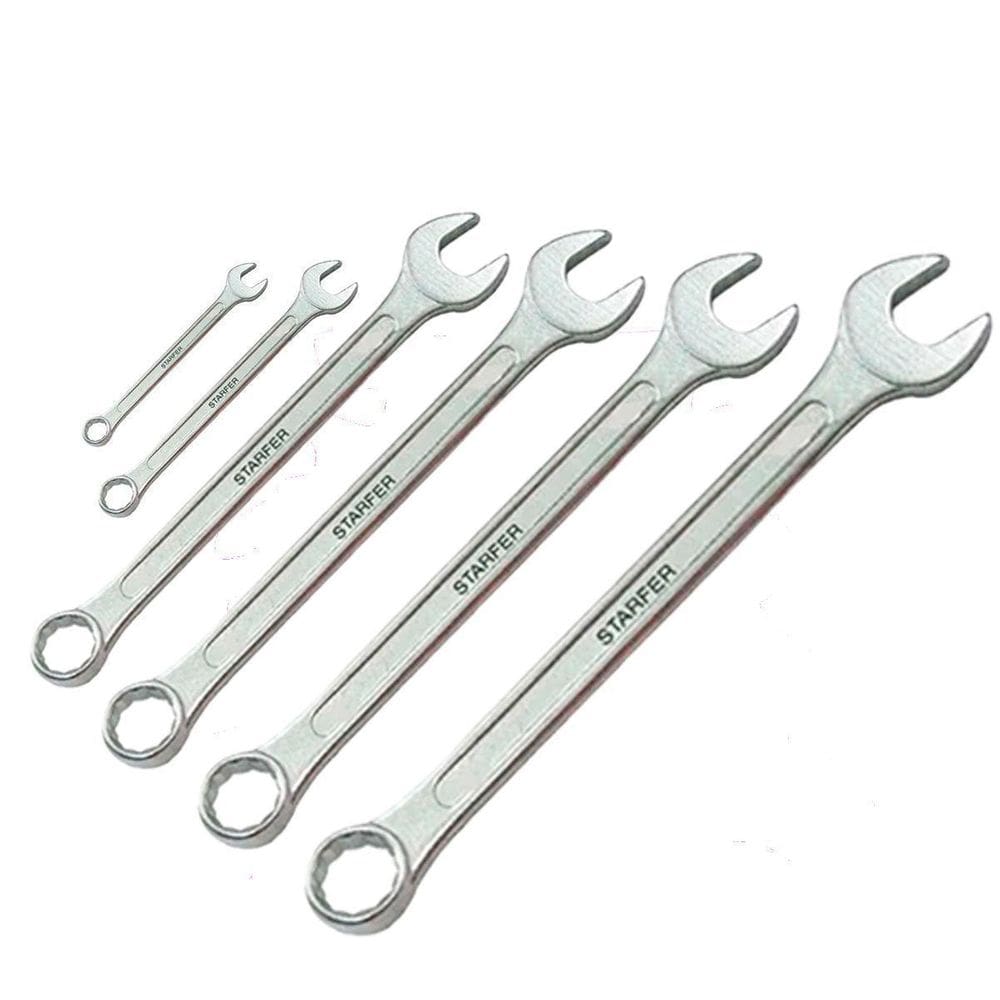 Chave Combinada Starfer 19 A 27 Mm 4 Peças
