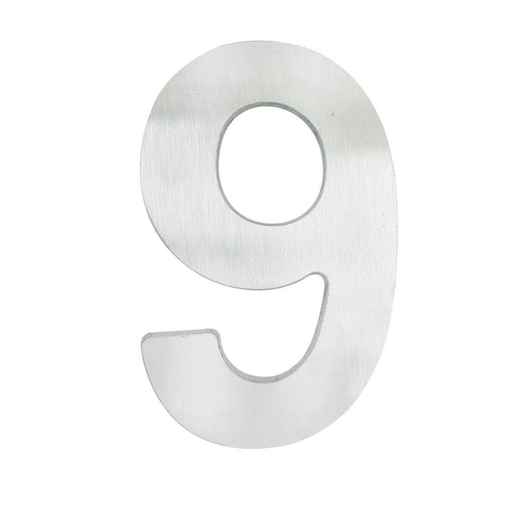 Número Residencial Metal Escovado Grande 20Cm - 9