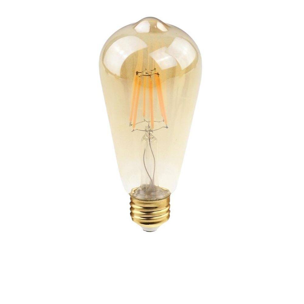 Kit 8 Lampada Led 4W Filamento Industrial Ambar St64 E27