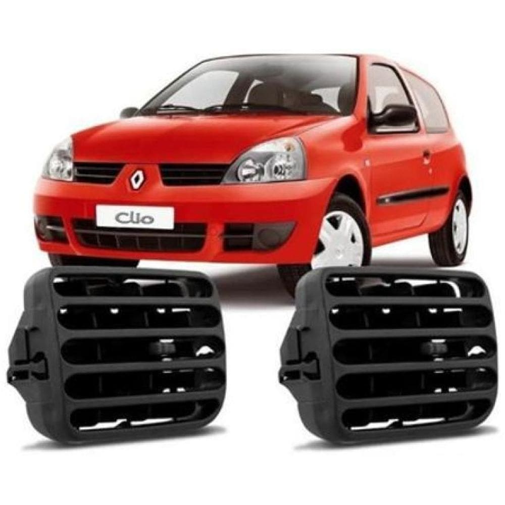 Difusores de Ar Preto Renault Clio 2000 a 2016 Kit