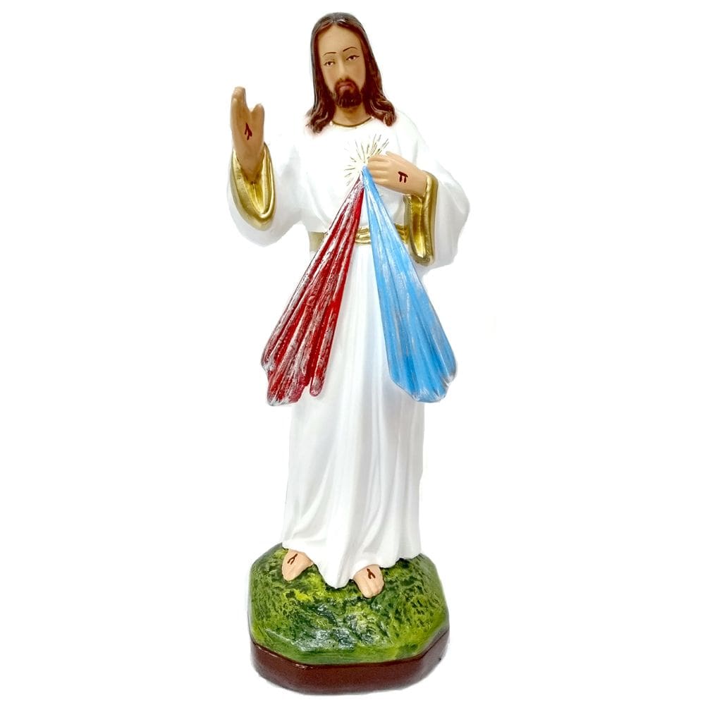 Imagem De Jesus Misericordioso Gesso 30 Cm