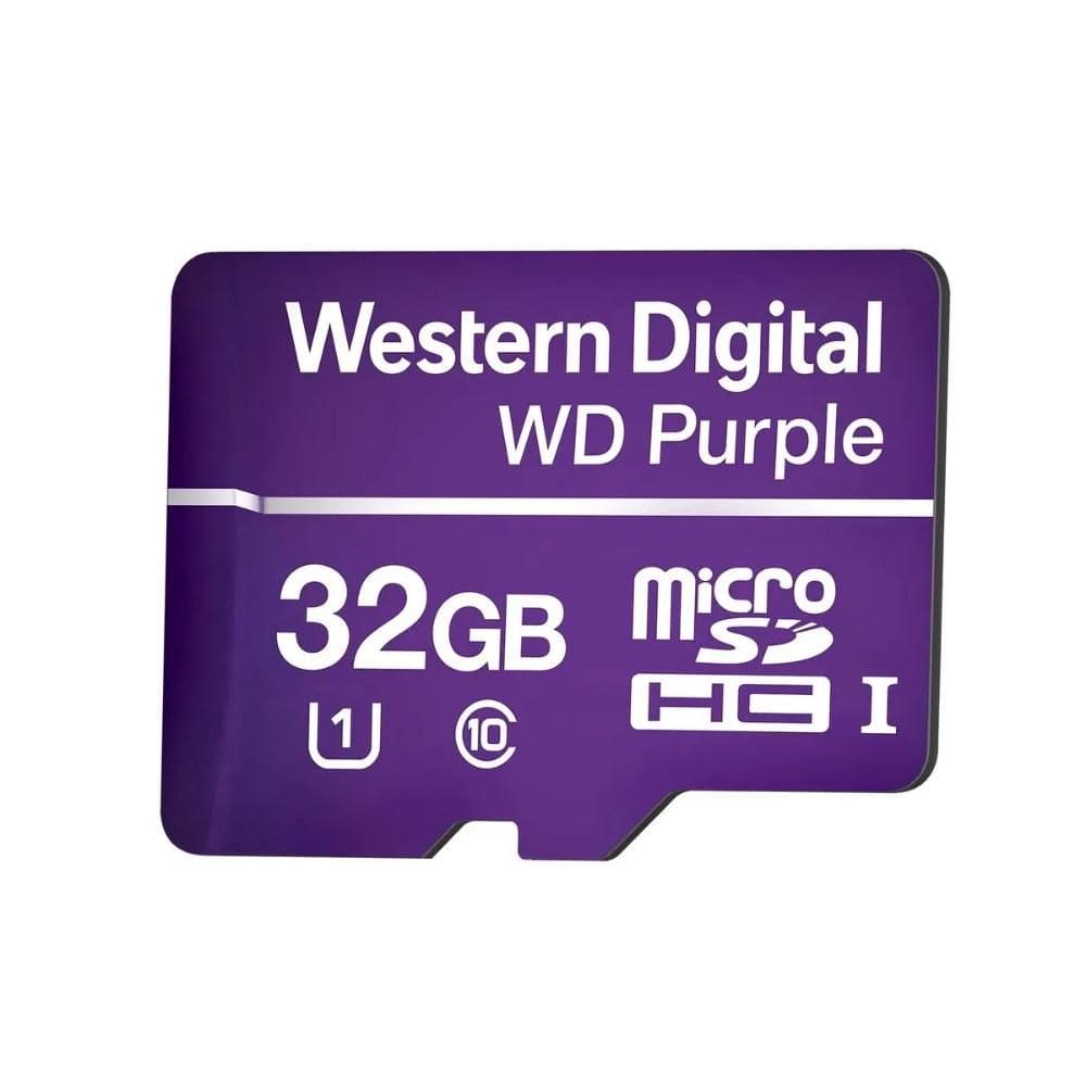 Cartão 32GB Micro SD - Classe 10 - Velocidade até 100MB/s - WD Purple - 4600162