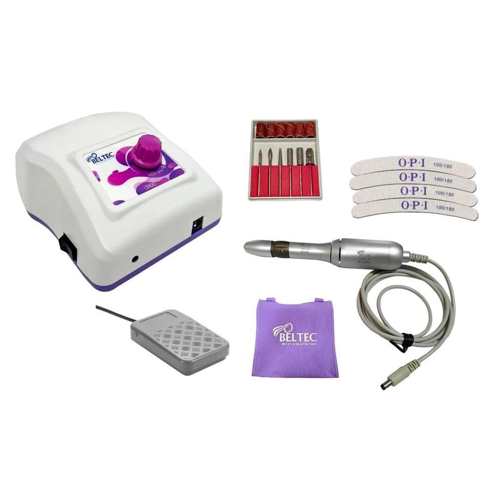 Kit Micro Motor Lb100 Beltec E 6 Brocas E 4 Lixas