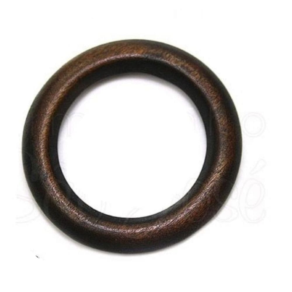 Kit Argolas 19mm Madeira Pacote com 100 Pçs Imbuia