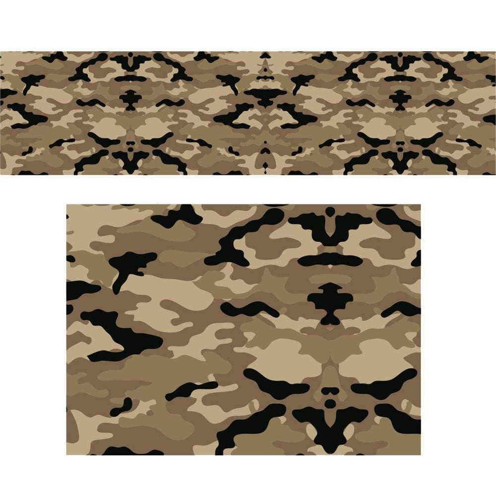 Adesivo Camuflado - Brown Woodland Camoflauge Pattern 200X50