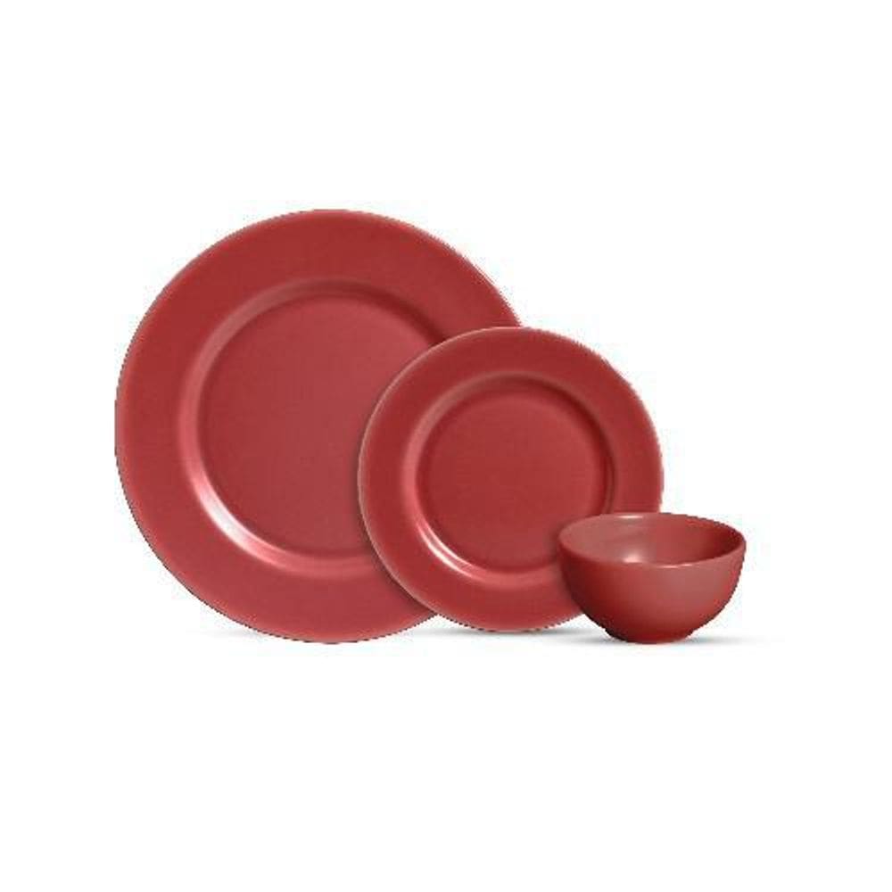 Aparelho De Jantar Com Bowl Fuchsia 12 Pcs Alleanza 1 Linha