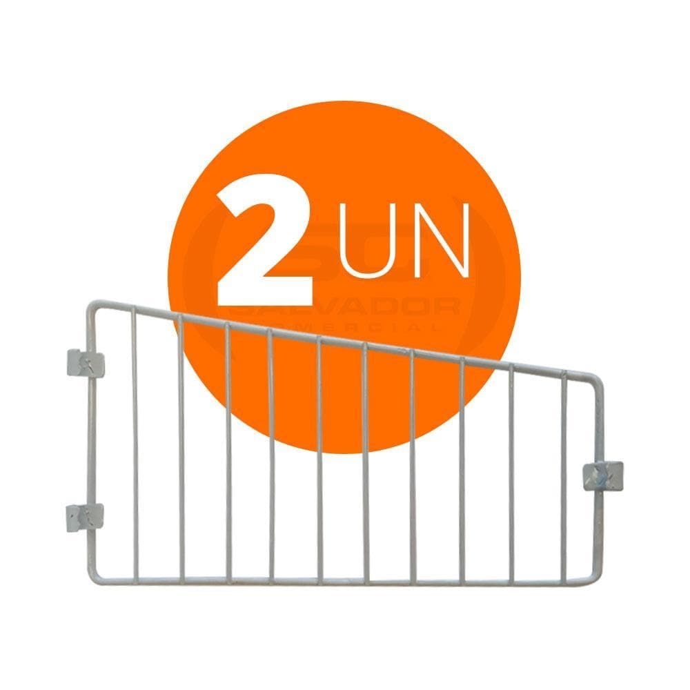 2 Divisórias Para Cestos 30Cm Branco New Plus - Sa Gôndolas