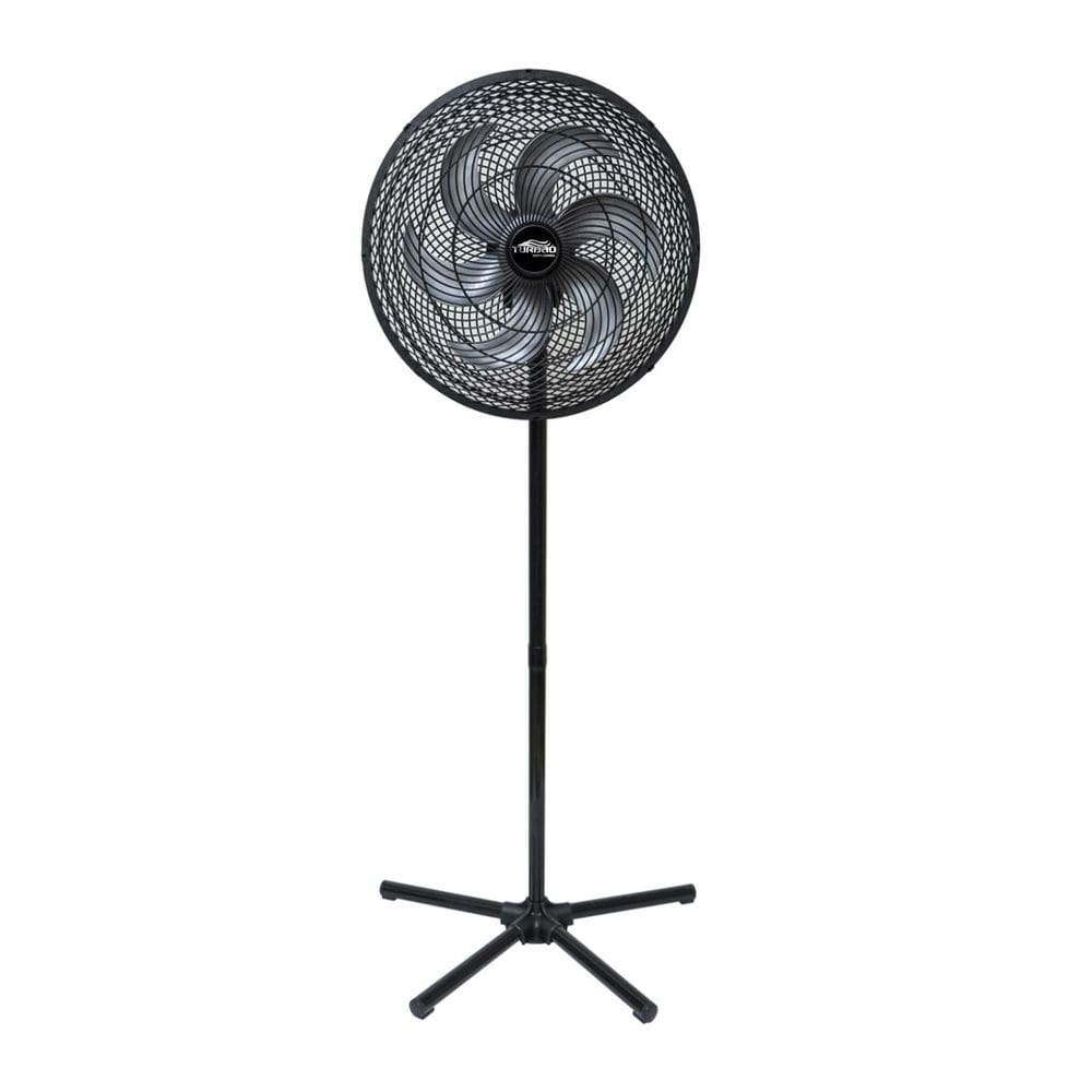 Ventilador De Coluna 6 Pás 50cm Preto/Prata Oscilante Turbão