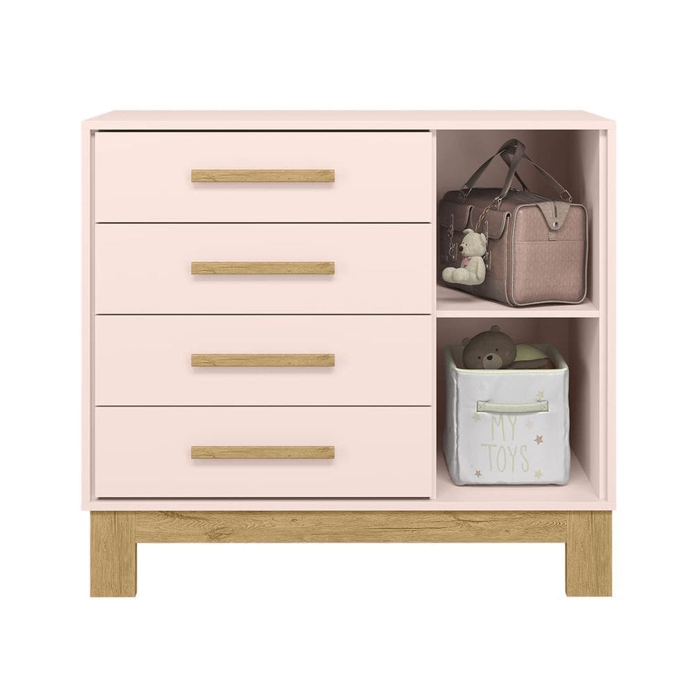 Cômoda Sapateira 4 Gavetas 1 Porta Slim - ÉdeCasaMóveis