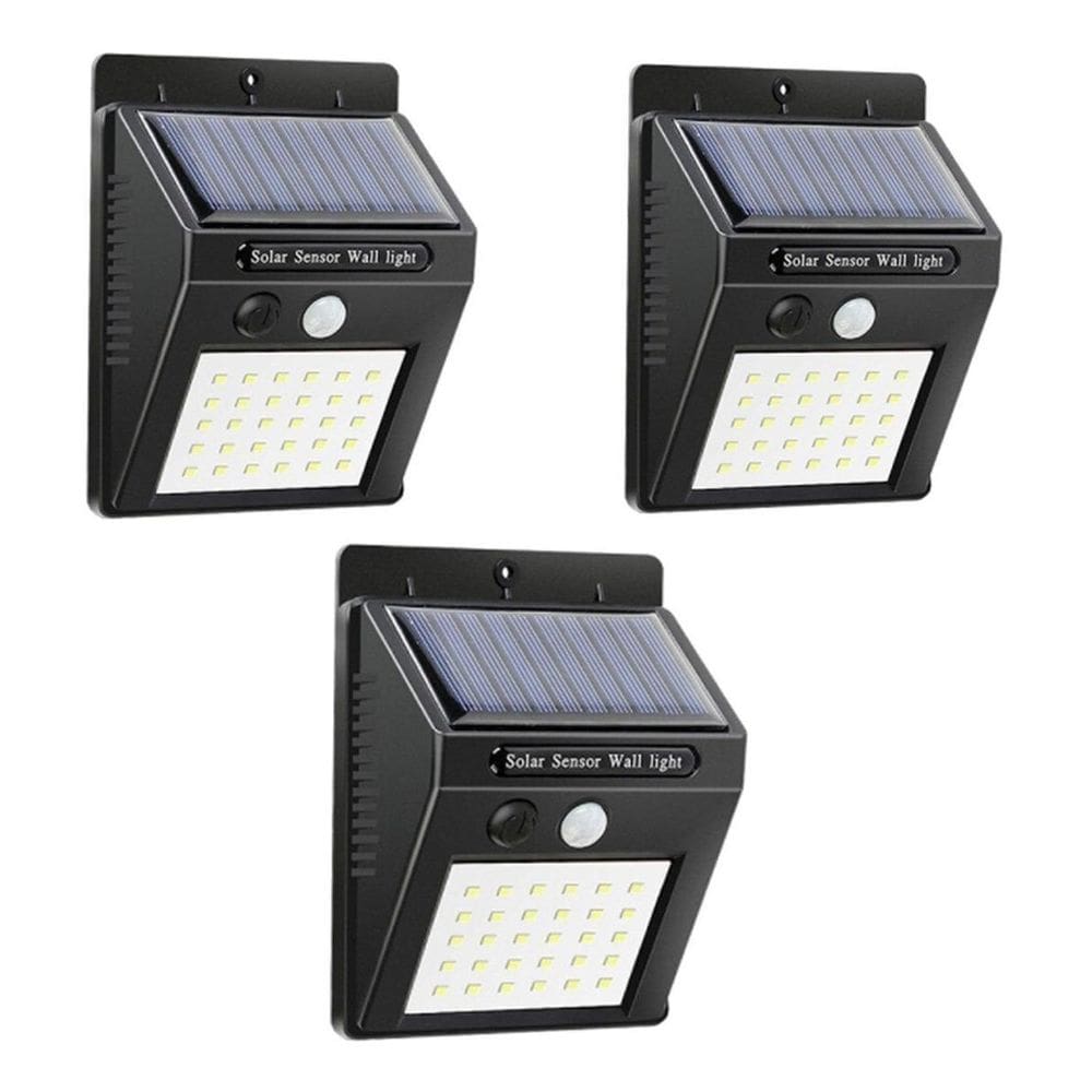 Luminária Sensor de Movimento Solar 30 LEDs - Branco Frio