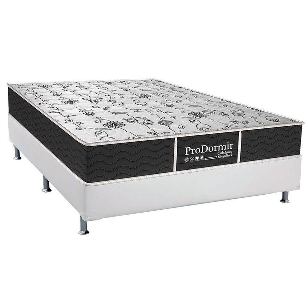 Cama Box Casal: Colchão Molas Probel Prolastic Prodormir Sleep + Base Crc Courano Branco(138X188)