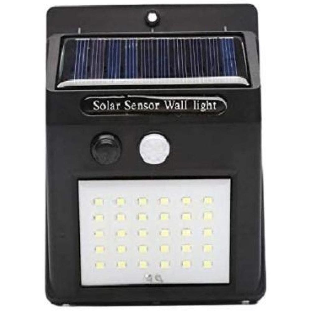 Luminaria Solar De Parede Com Sensor De Movimento 30 Leds