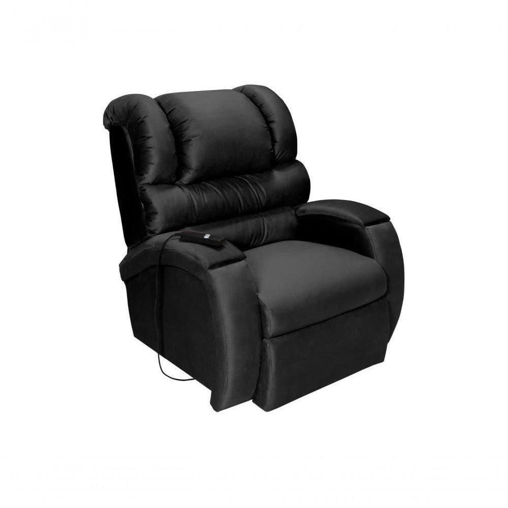 Poltrona Reclinável Imperial Papai Mamãe Amamentação Motorizada Suede Gravidade Zero Preto 381
