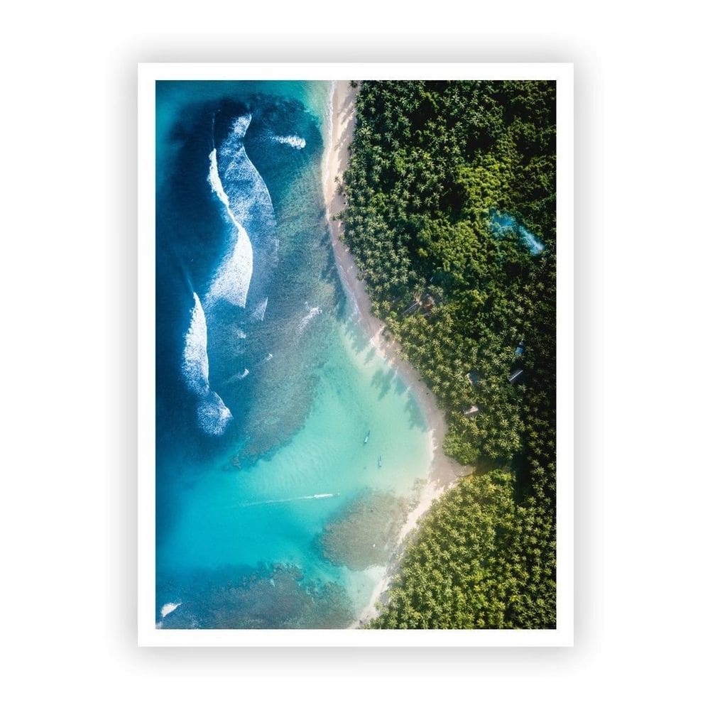 Quadro Decorativo Paisagens Variadas Moldura Branca Mod 27