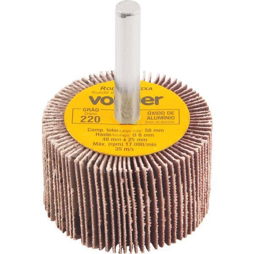 Roda De Lixa 40X25Mm Com Haste G220 Vonder