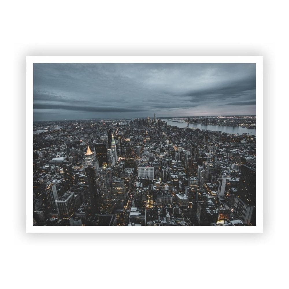 Quadro Decorativo Paisagens Variadas Moldura Branca Mod 28